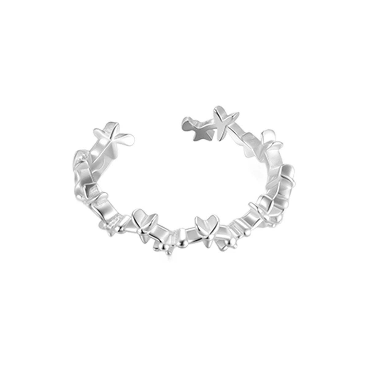 A관 - 925 실버 오각별 디자인 오픈형 반지 [JZ-0710] 25.09-4