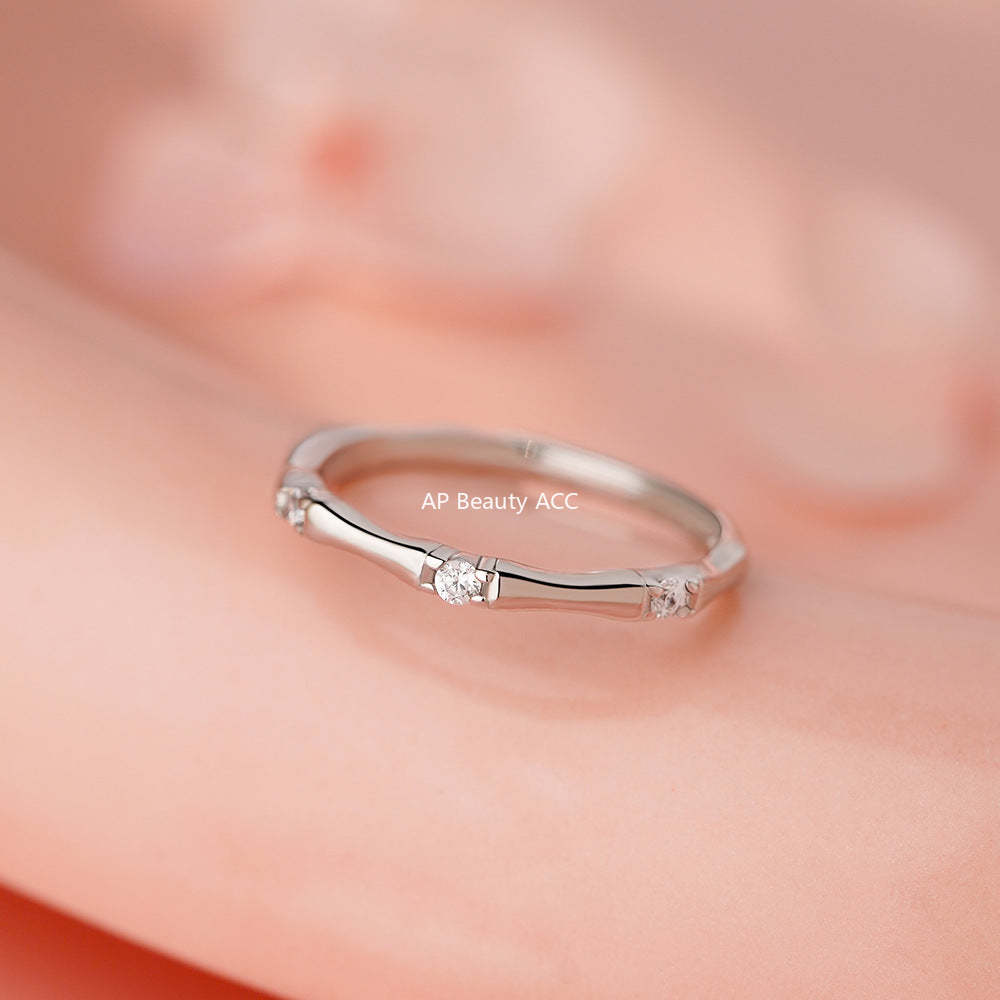 B관 - 999 실버 대나무 큐빅 반지 [YC5258R_1] 25.12-2