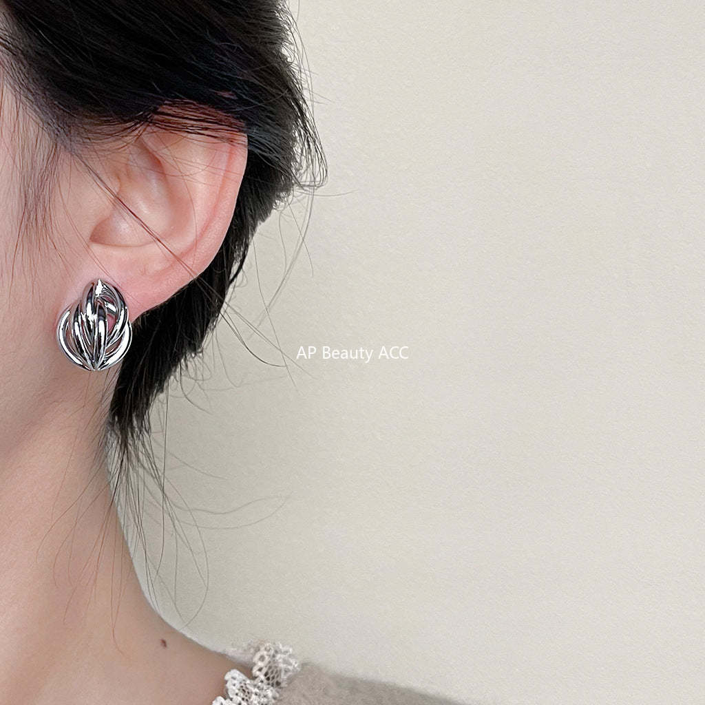 C관 - 업그레이드 18K 도금 고급스러운 기하학 귀걸이 [3701-3702] 24.04-2