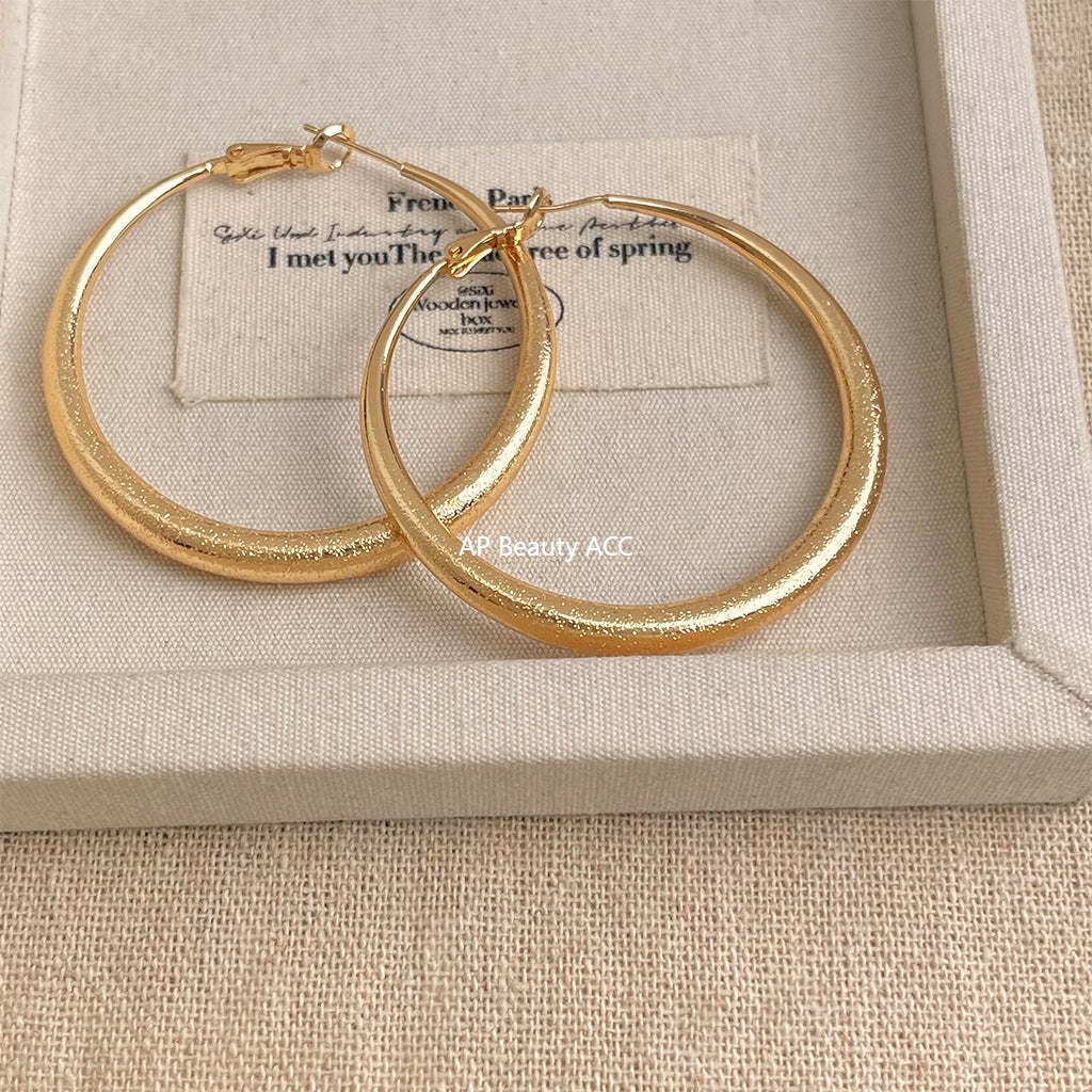 C관 - 매트 볼드 디자인 링 귀걸이 [5458-5460] 25.02-1