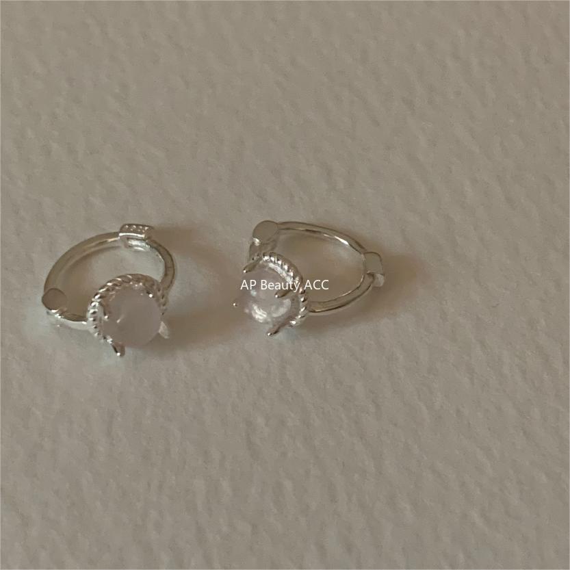 F관 - 925 실버 묘안석 링 귀걸이 [C1244] 25.10-2