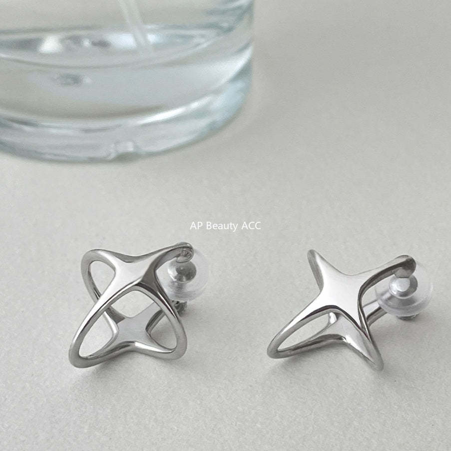 A관 - 사각별 링 디자인 귀찌 귀걸이 [EJ-58] 25.12-3