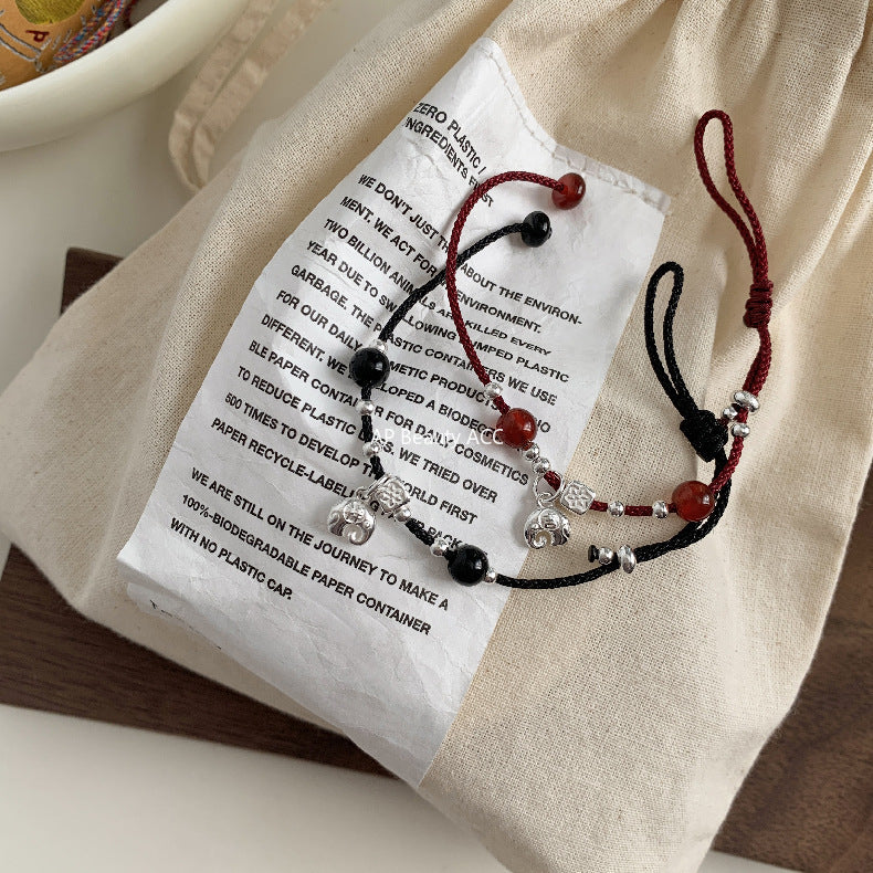 A관 - 925 실버 강아지 코끼리 펜던트 스트랩 팔찌 [1603-1605-1606] 25.11-2