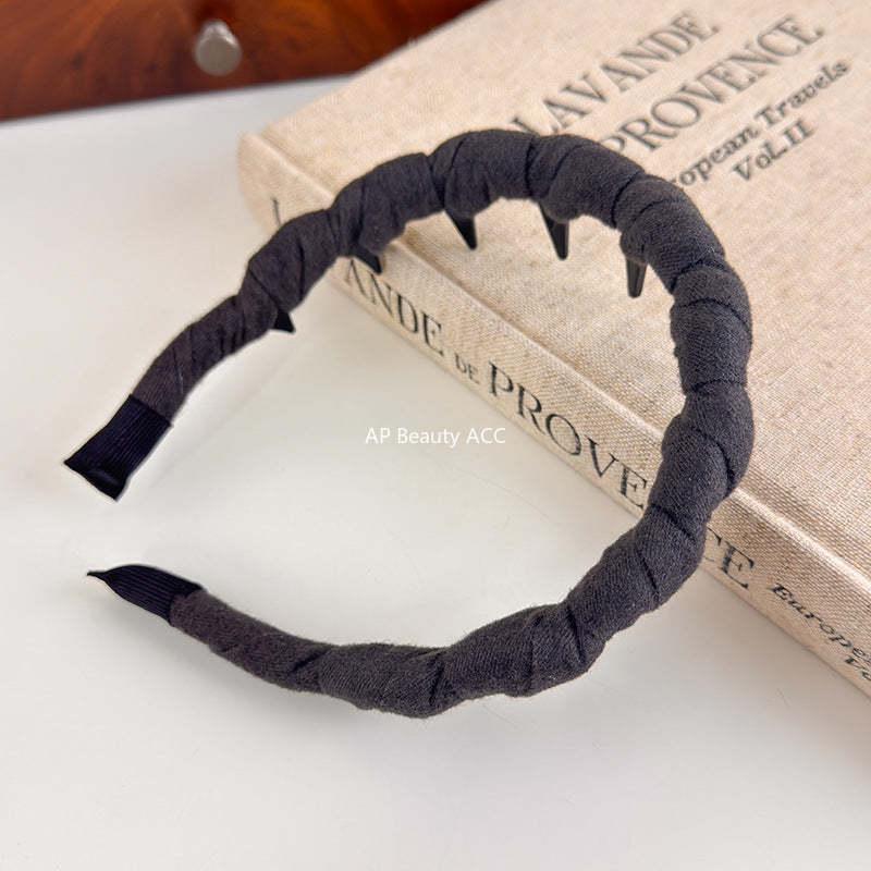 E관 - 소프트 벨벳 패브릭 꼬임 디자인 머리띠 [27499] 25.09-4