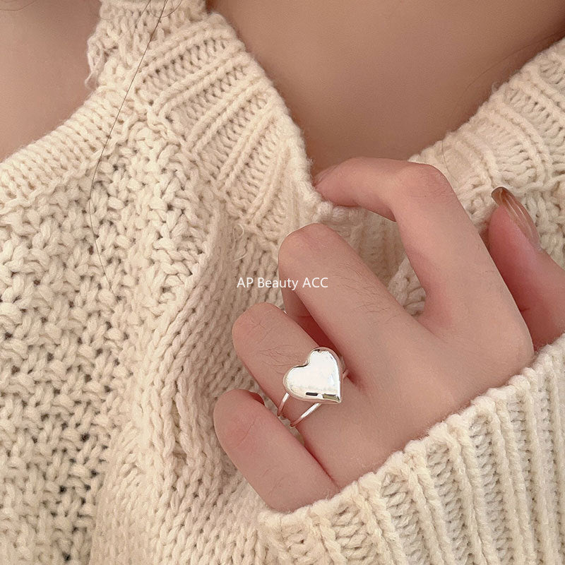 F관 - 925 실버 하트 오픈형 반지 [J1524] 25.10-1