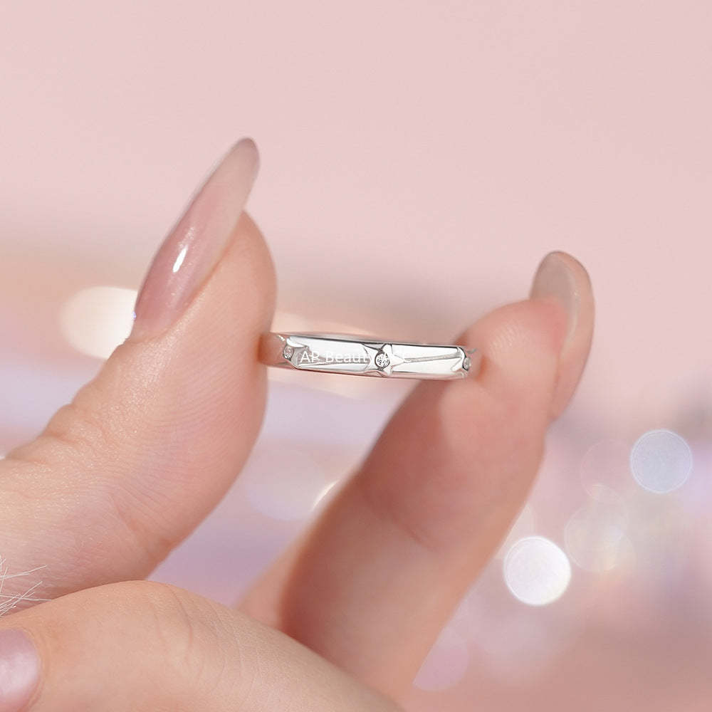 B관 - 999 실버 몽환적인 별 큐빅 반지 [YC5263R_1] 25.11-4