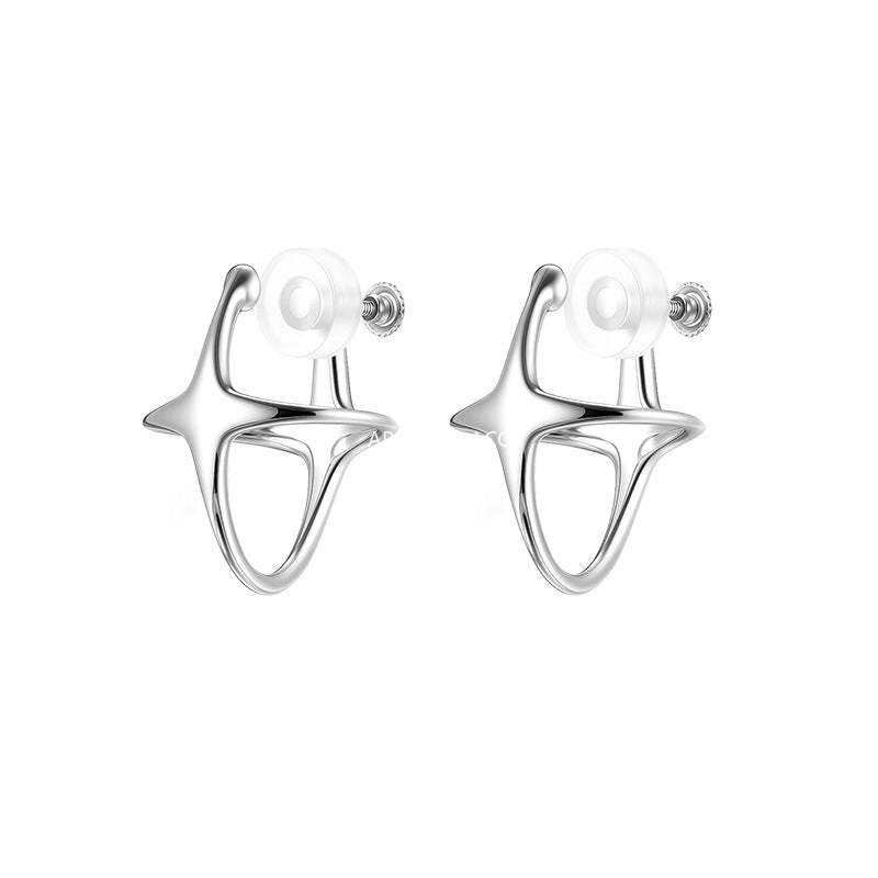 A관 - 사각별 링 디자인 귀찌 귀걸이 [EJ-58] 25.12-3