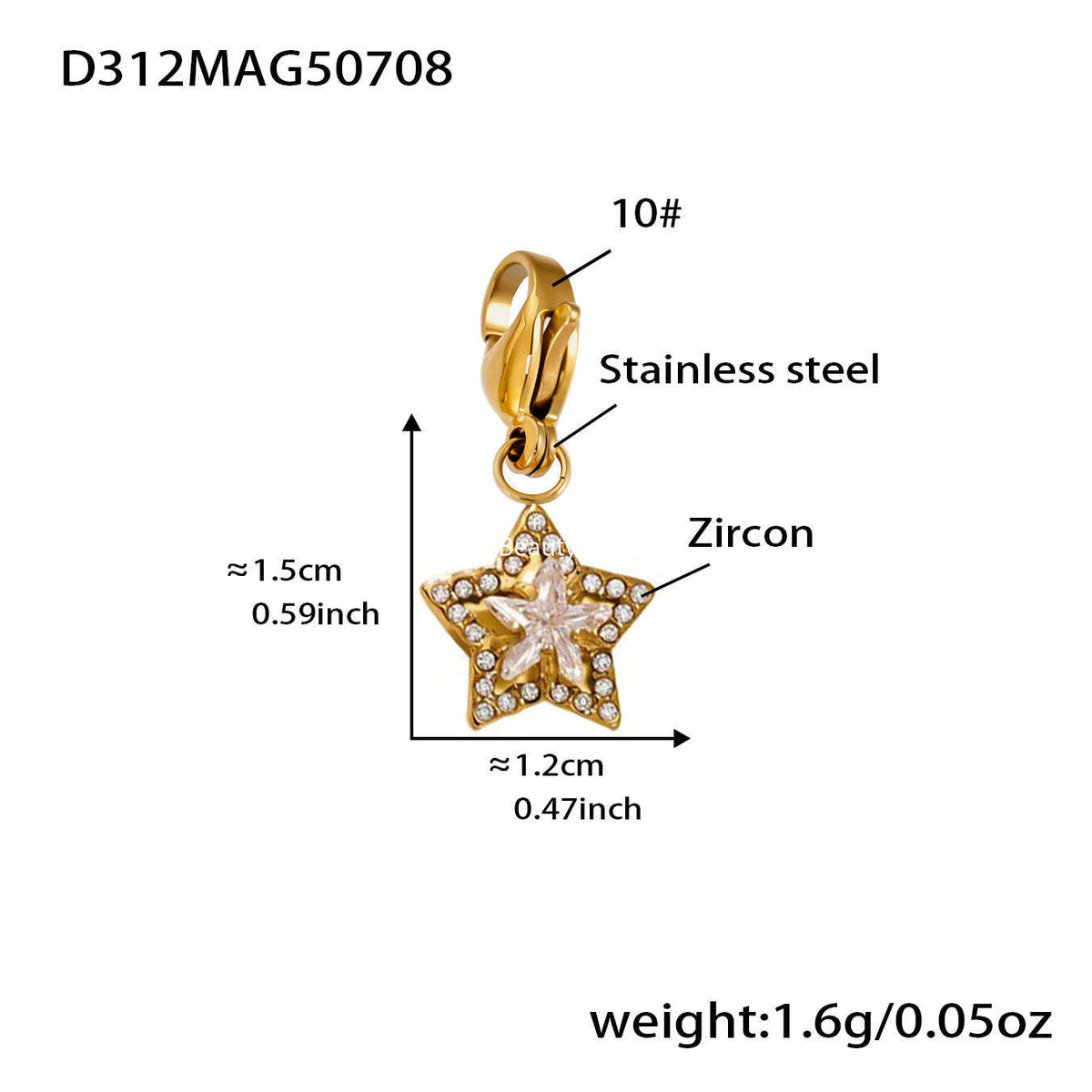 D관 - 스테인리스 스틸 DIY 다중 펜던트 팔찌 목걸이 [E670] 25.09-4