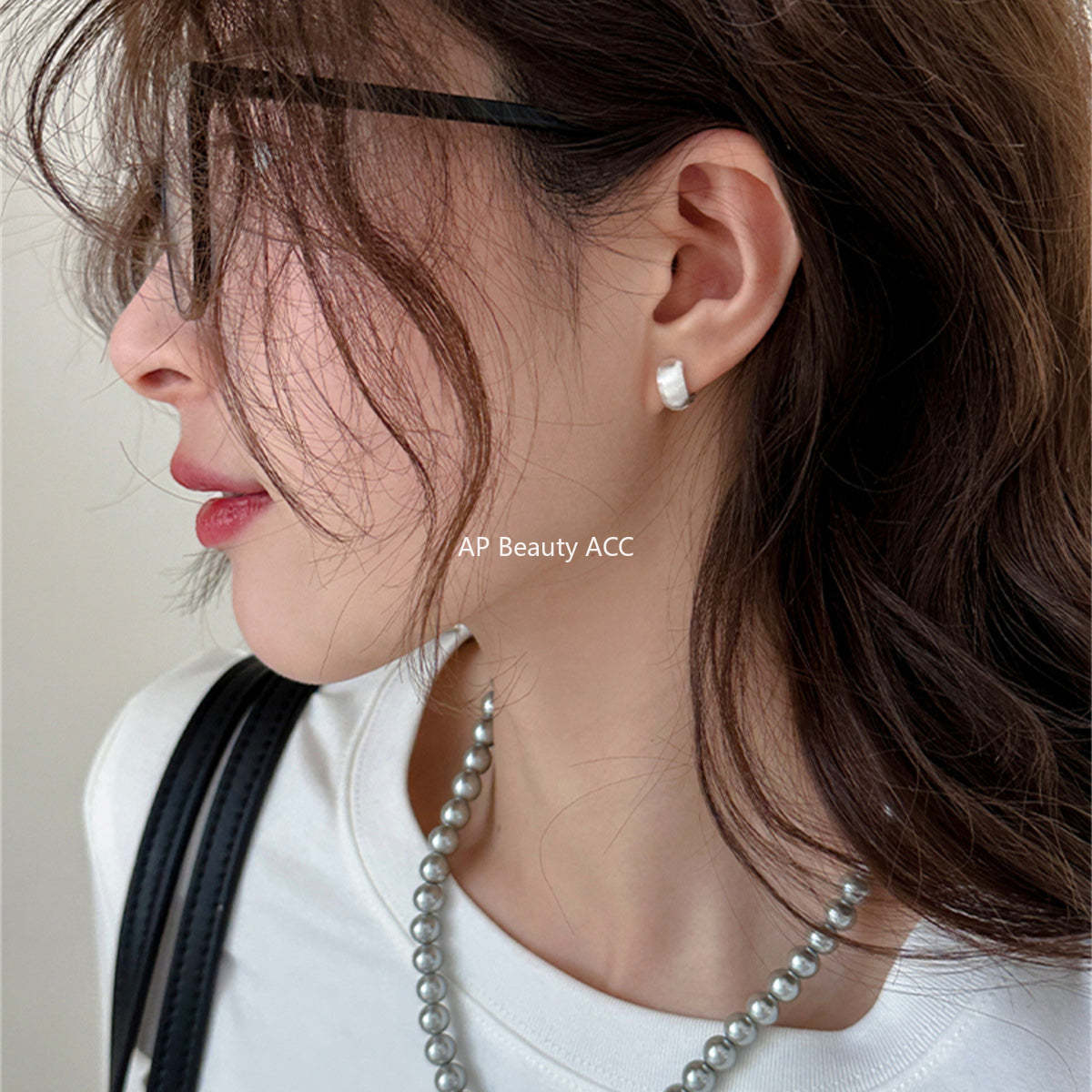 A관 - 브러쉬 무광 925은침 링 귀걸이 [EH-3642] 25.06-3