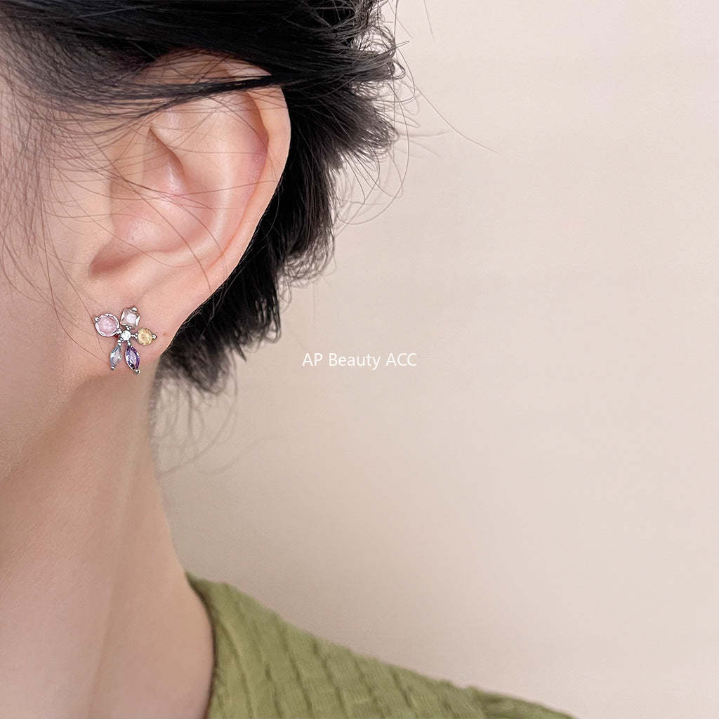C관 - 플라워 다채로운 미니 큐빅 스윗한 여름 귀걸이 [4487] 24.07-2