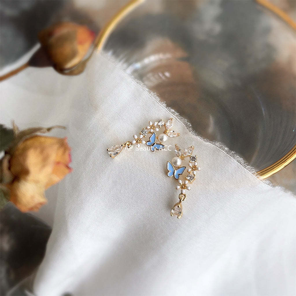 C관 - 14K 도금 여름 꽃 모티프 디테일 귀걸이 [4113] 24.06-1