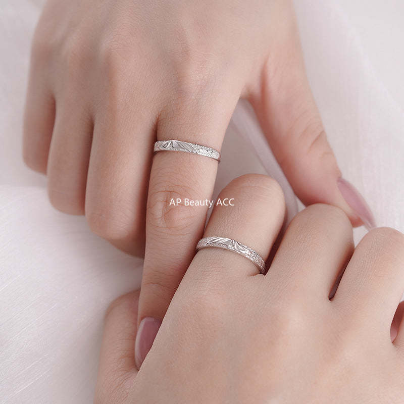 B관 - 999 실버 나비 펀칭 디자인 커플 반지 [YC3035R_1] 25.10-5