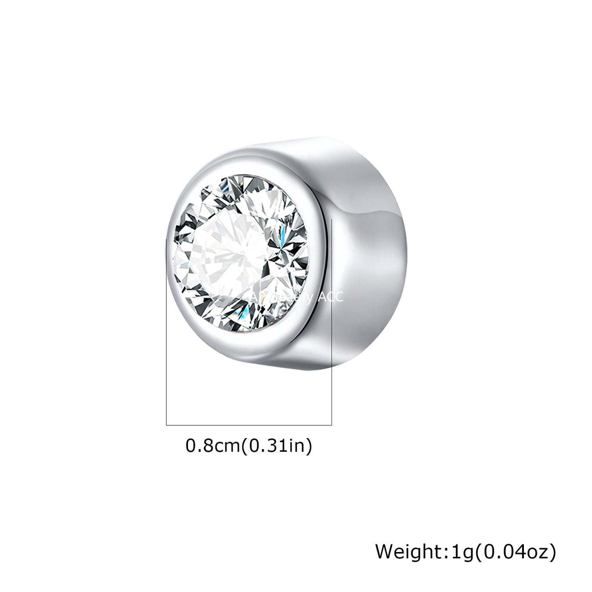 G관 - 플라스틱 소재 큐빅 귀찌 귀걸이 [ES-331] 25.12-1