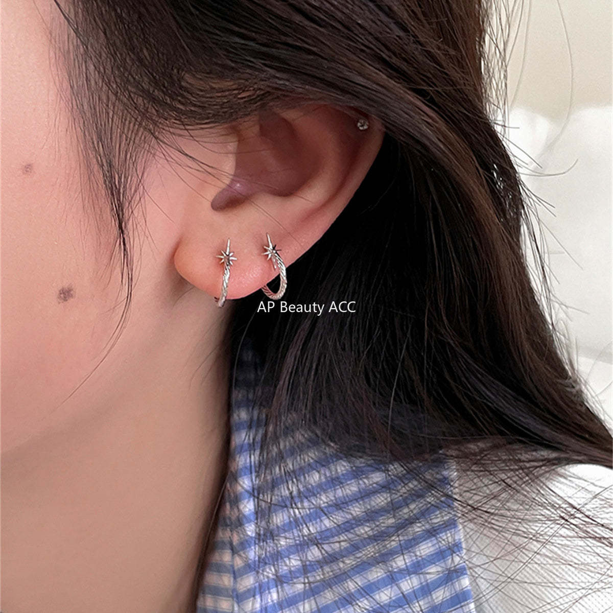 A관 - 925 은침 별 피어싱 귀걸이 [EH-3743] 25.07-2