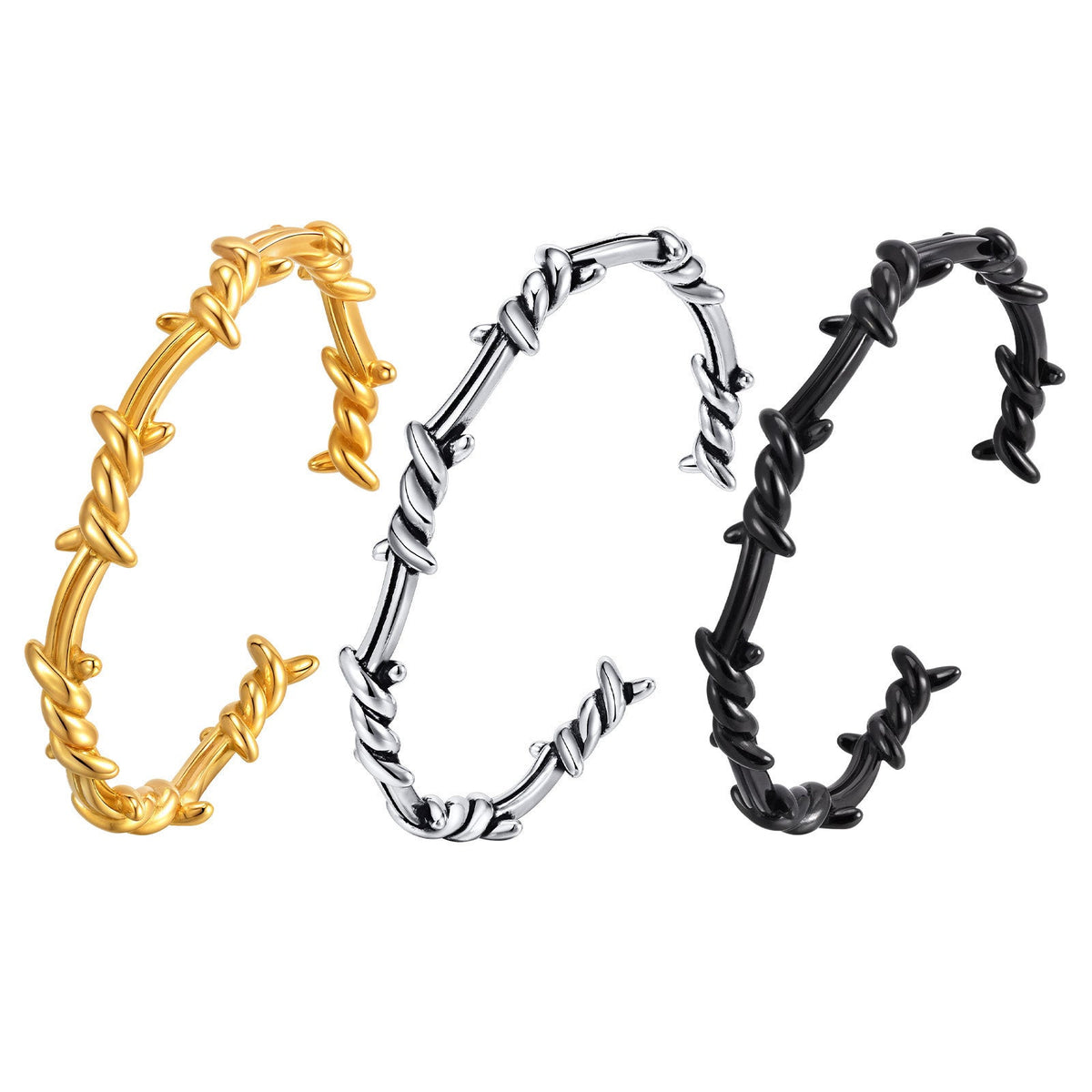 G관 - 스테인리스 매듭 디자인 C자 오픈 팔찌 [B-510] 25.11-1