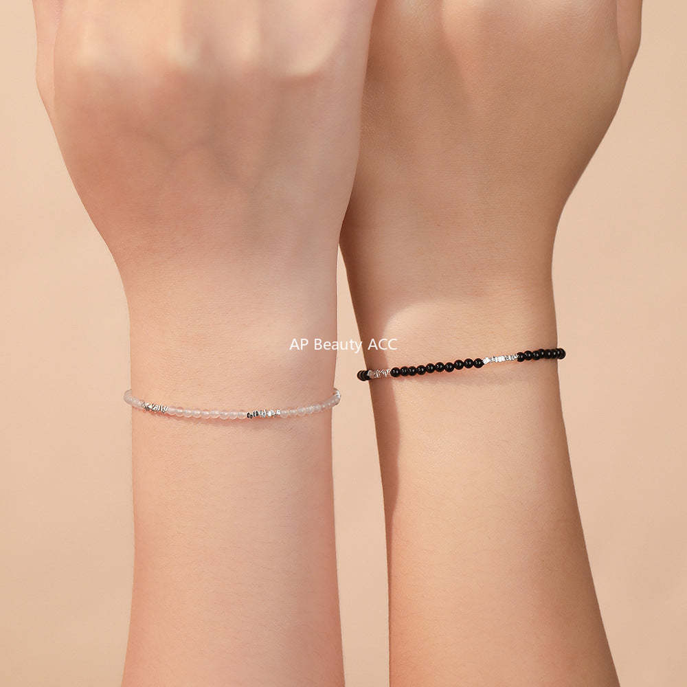 B관 - 999 실버 마노 실버 파편 커플 팔찌 [YC4745SL_1] 25.11-4