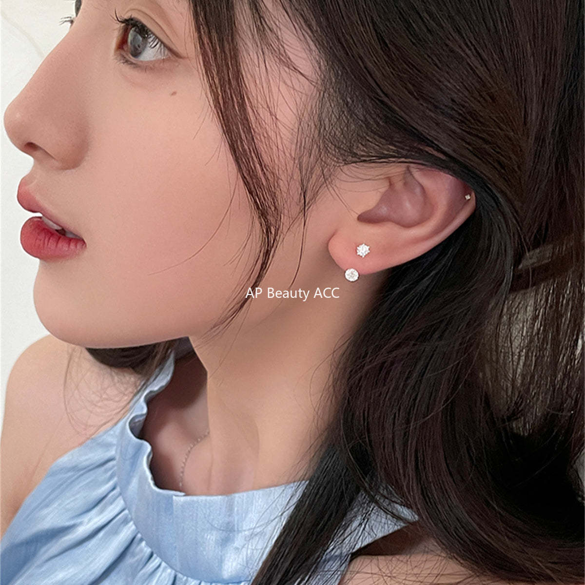 A관 - 925 은침 원형 미니 큐빅 귀걸이 [EH-4042] 25.09-2