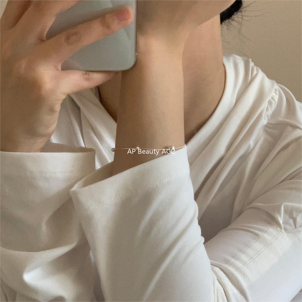 F관 - 925 실버 원형 비즈 스네이크 체인 팔찌 [A349] 24.05-2