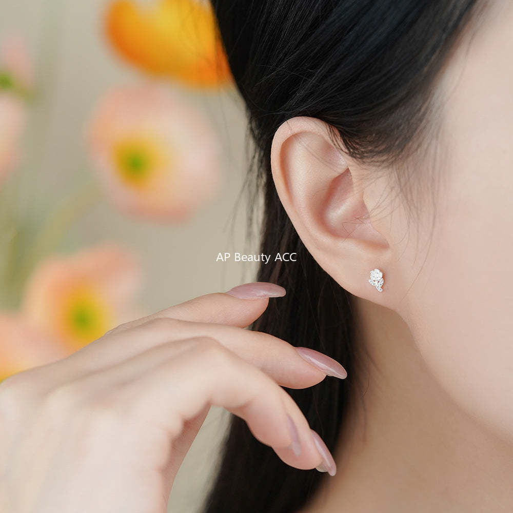 B관 - 999 실버 장미 플라워 귀걸이 [YC3052E_1] 25.11-4