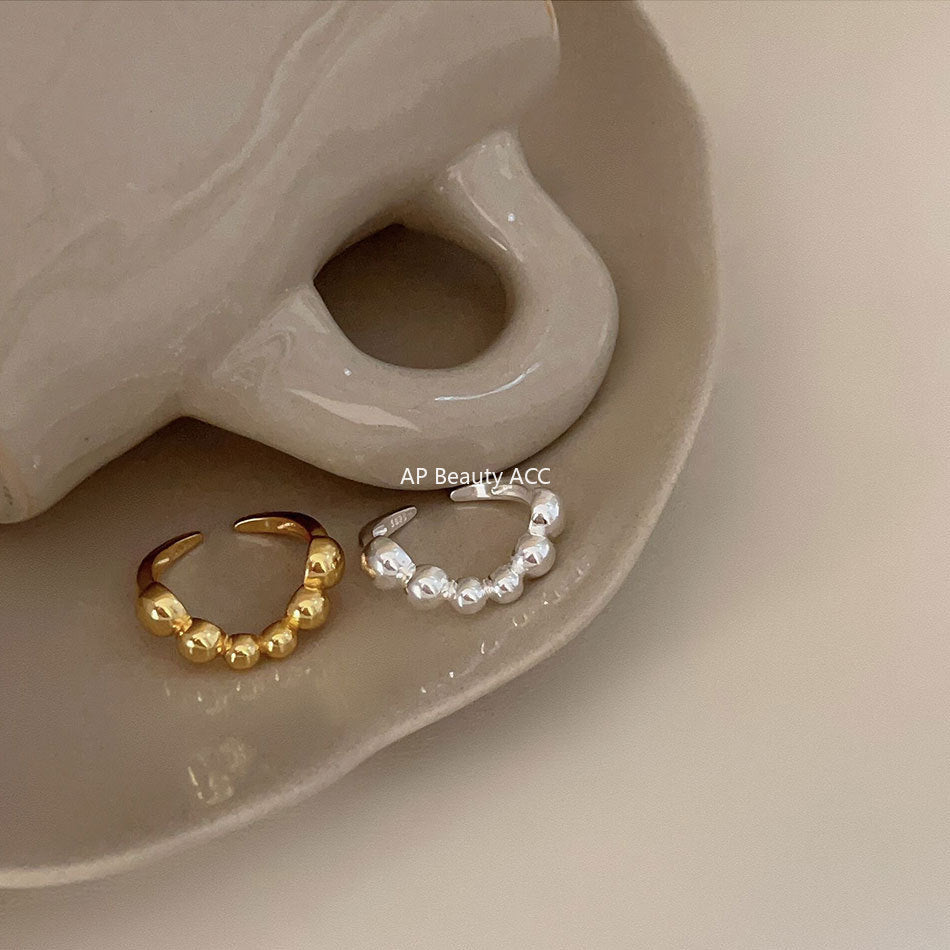 F관 - 925 실버 라운드 비즈 오픈형 반지 [J1927] 25.10-2