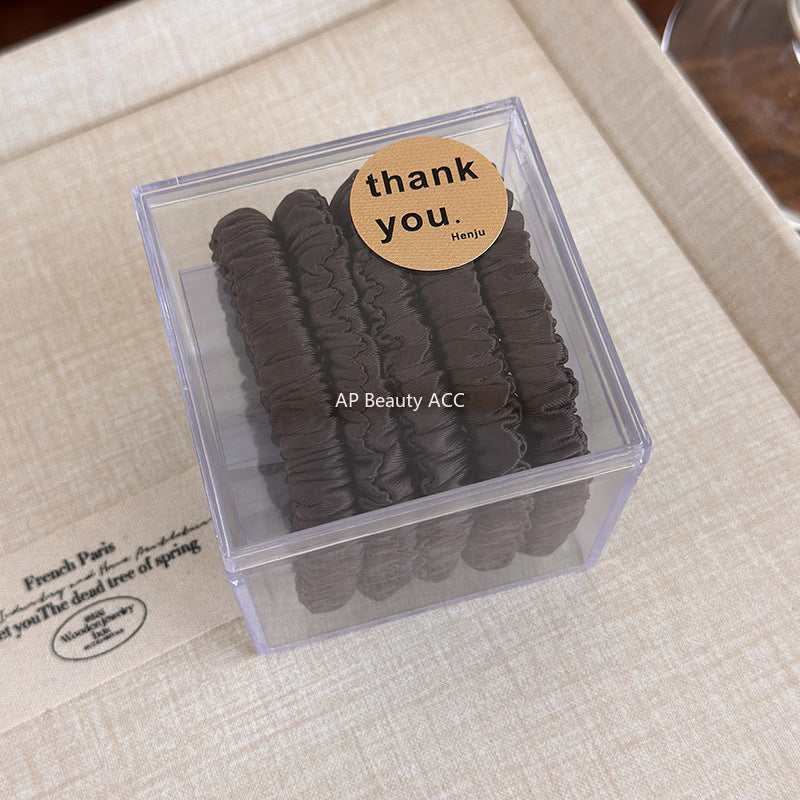 E관 - 새틴 고탄력 자국 없는 머리끈 헤어밴드 [27549] 25.10-1