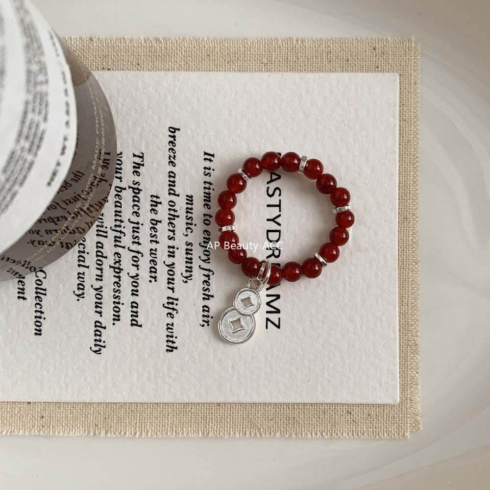 A관 - 아게이트 칼세도니 담수진주 비즈 925실버 반지 [RA] 25.11-4