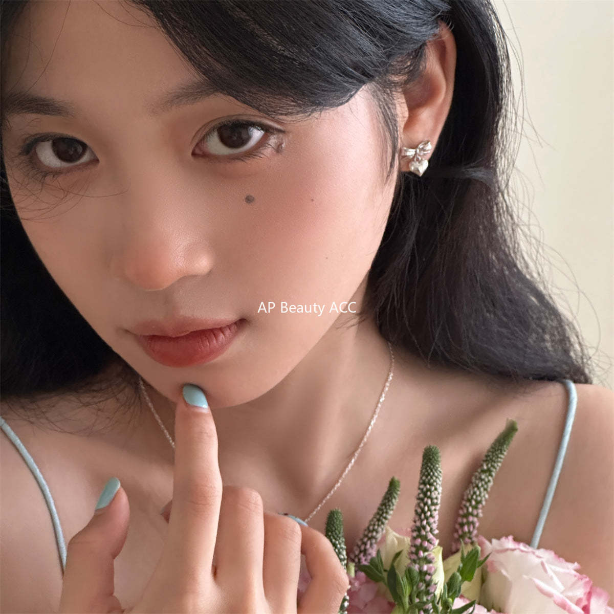 A관 - 925 은침 리본 하트 귀걸이 [EH-3111] 24.08-5