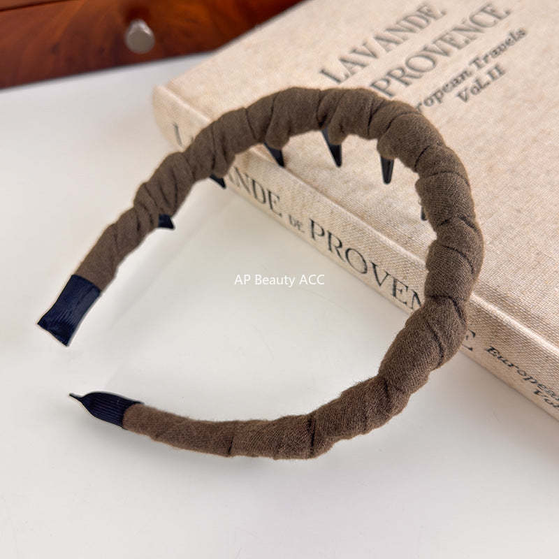 E관 - 소프트 벨벳 패브릭 꼬임 디자인 머리띠 [27499] 25.09-4