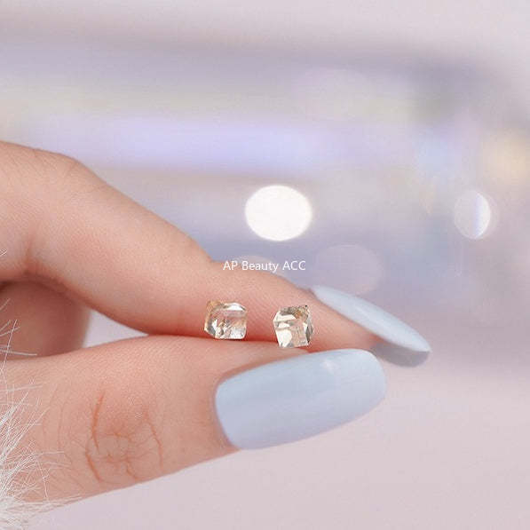 B관 - 925 실버 스퀘어 크리스탈 스터드 귀걸이 [YC2499E YC2913E] 25.10-4