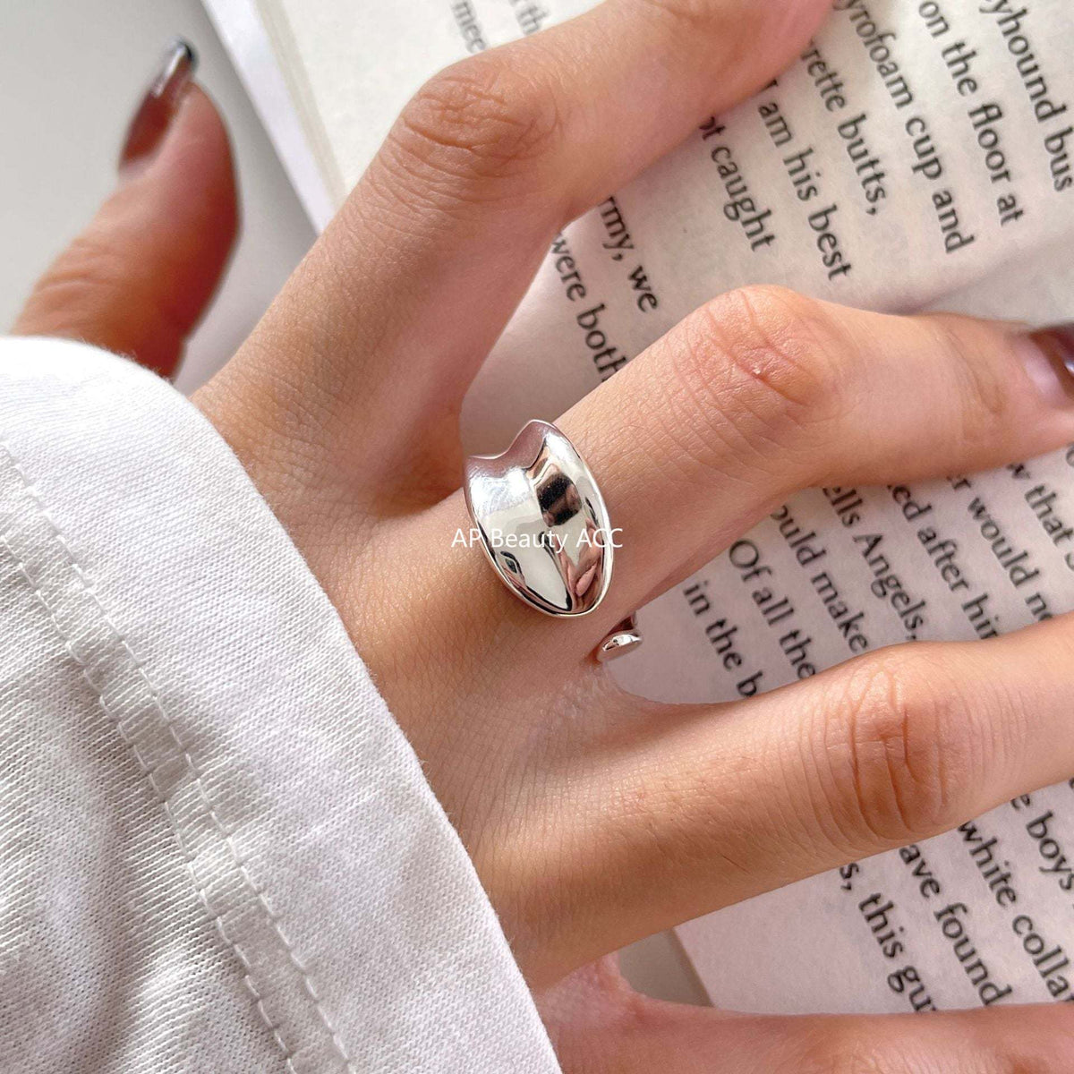 F관 - 925 실버 비정형 볼드 오픈 반지 [J1107] 25.12-1