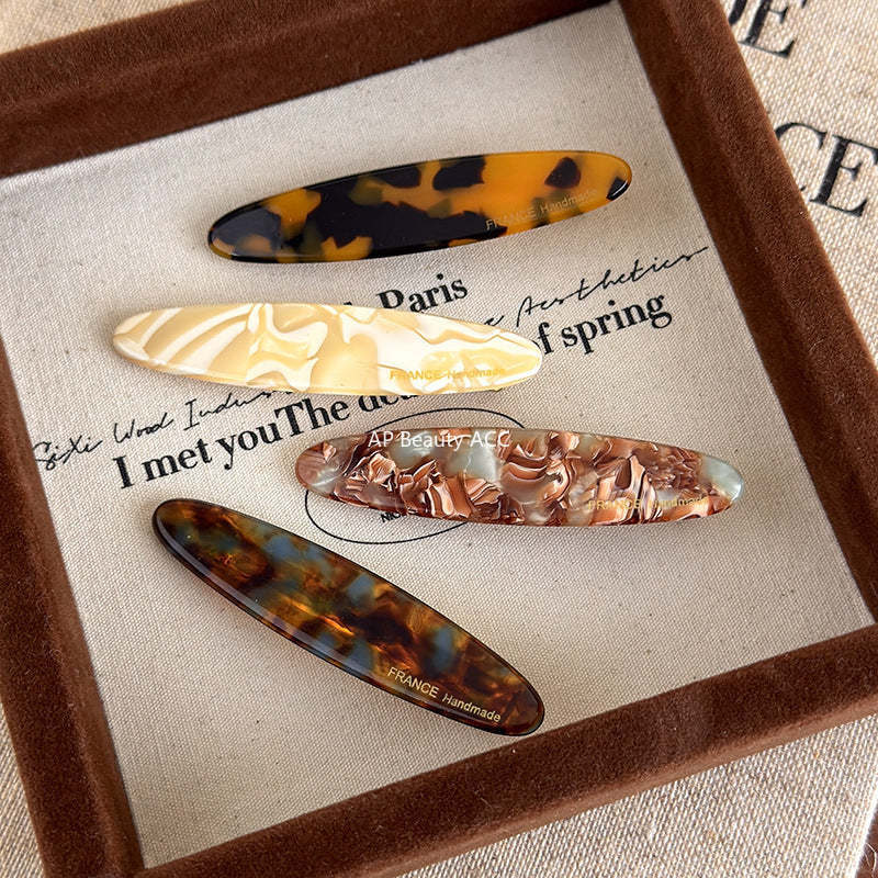 E관 - 아세테이트 타원형 헤어핀 [24170] 25.09-4