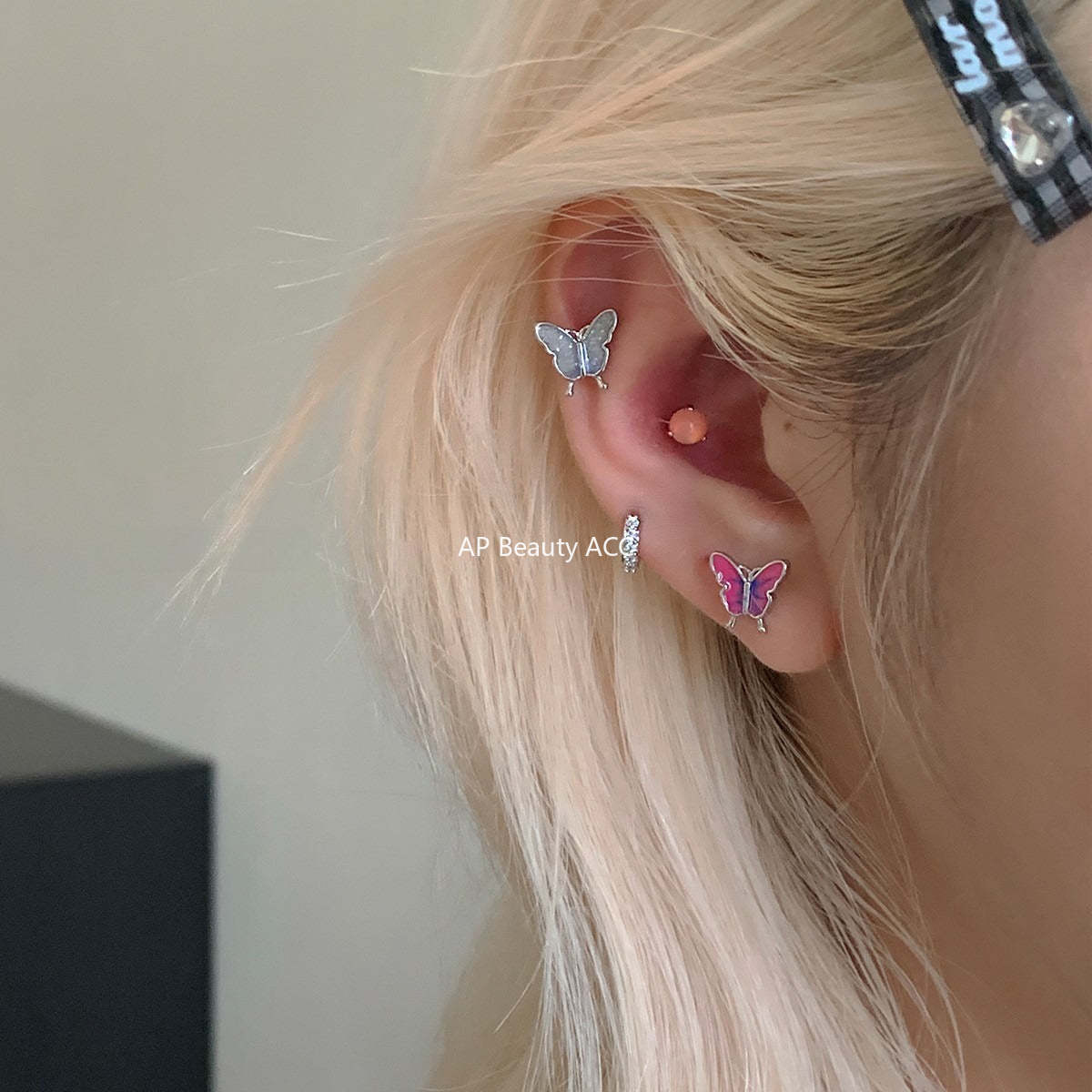 A관 - 925 은침 나비 디자인 피어싱 귀걸이 [EH-4126] 25.10-5