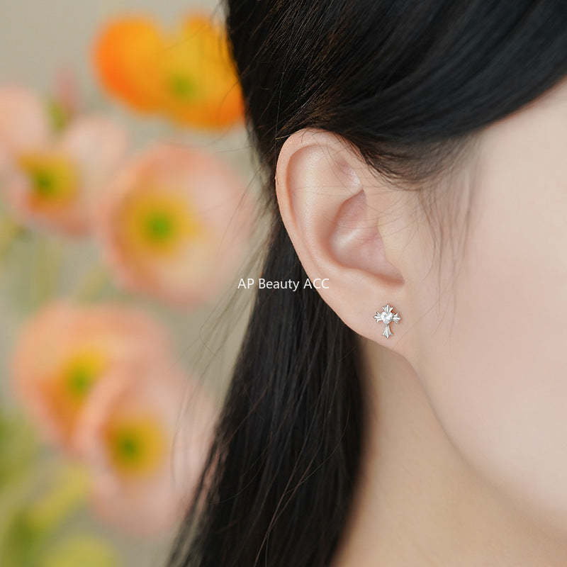 B관 - 큐빅 십자가 999 실버 귀걸이 [YC2153E_3 YC2416E_2 YC2434E_1] 25.11-3