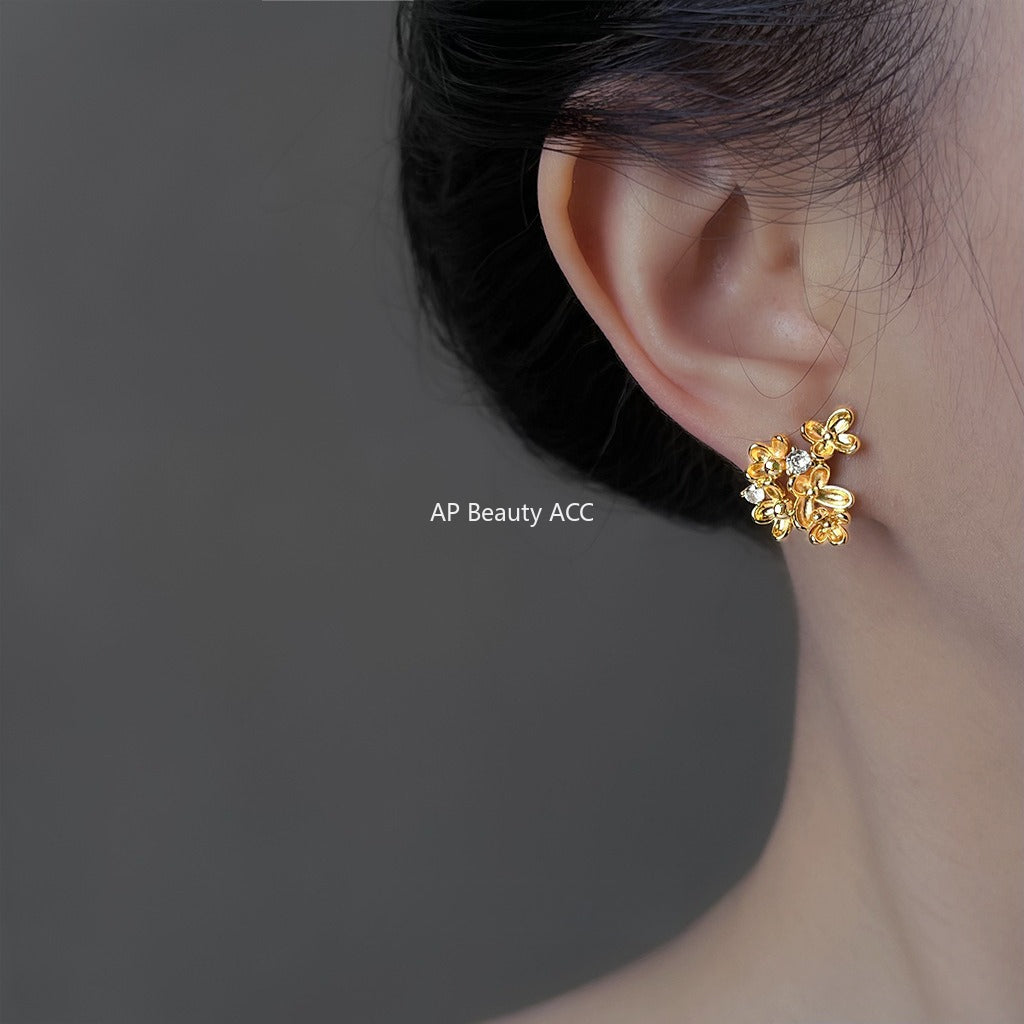 C관 - 925 은침 플라워 디자인 귀걸이 [6932] 25.10-3