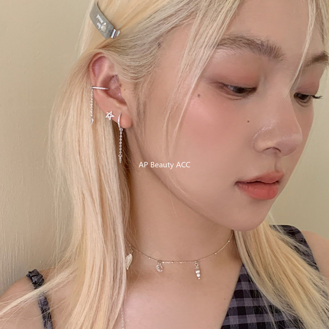 A관 - 925 은침 마름모 드롭 큐빅 디자인 귀걸이 [EH-4181] 25.10-3