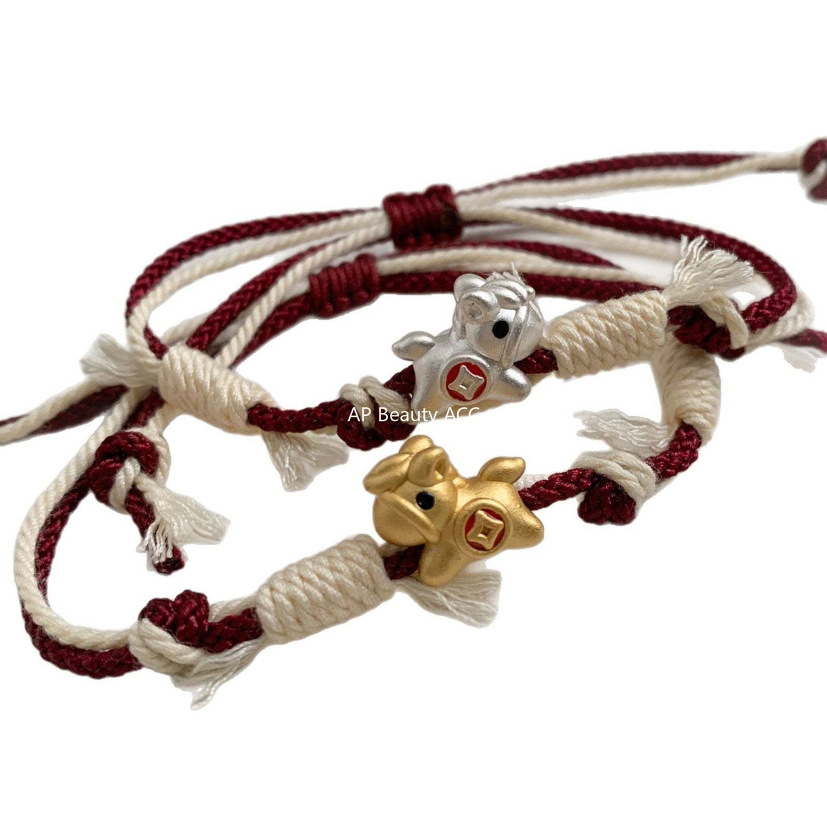 A관 - 999 실버 코인 말 말띠 펜던트 스트랩 팔찌 [1631] 25.12-3