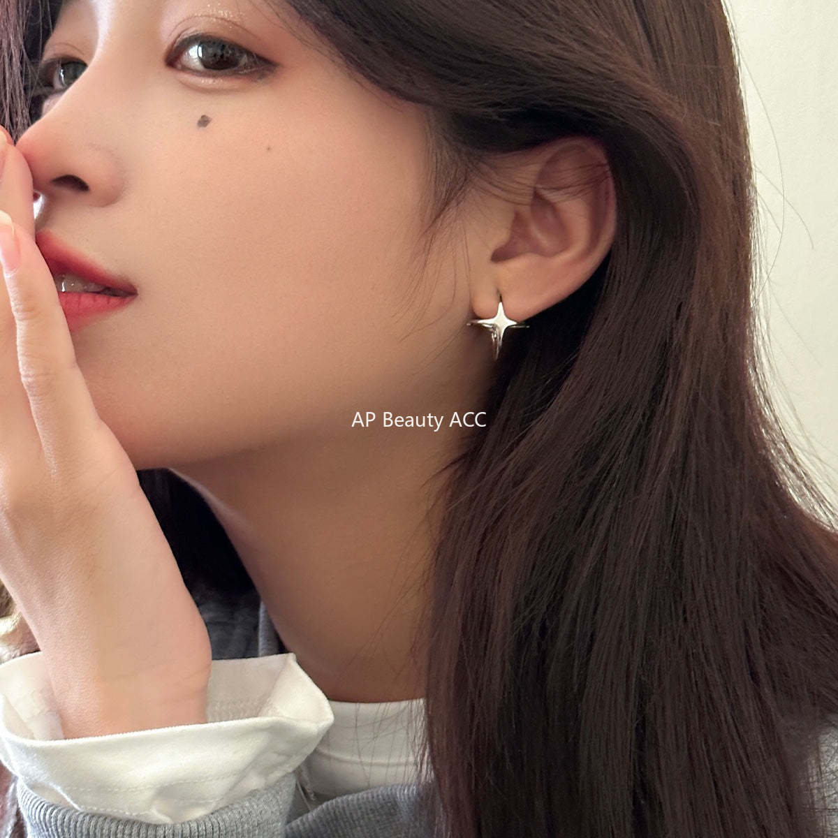 A관 - 사각별 링 디자인 귀찌 귀걸이 [EJ-58] 25.12-3