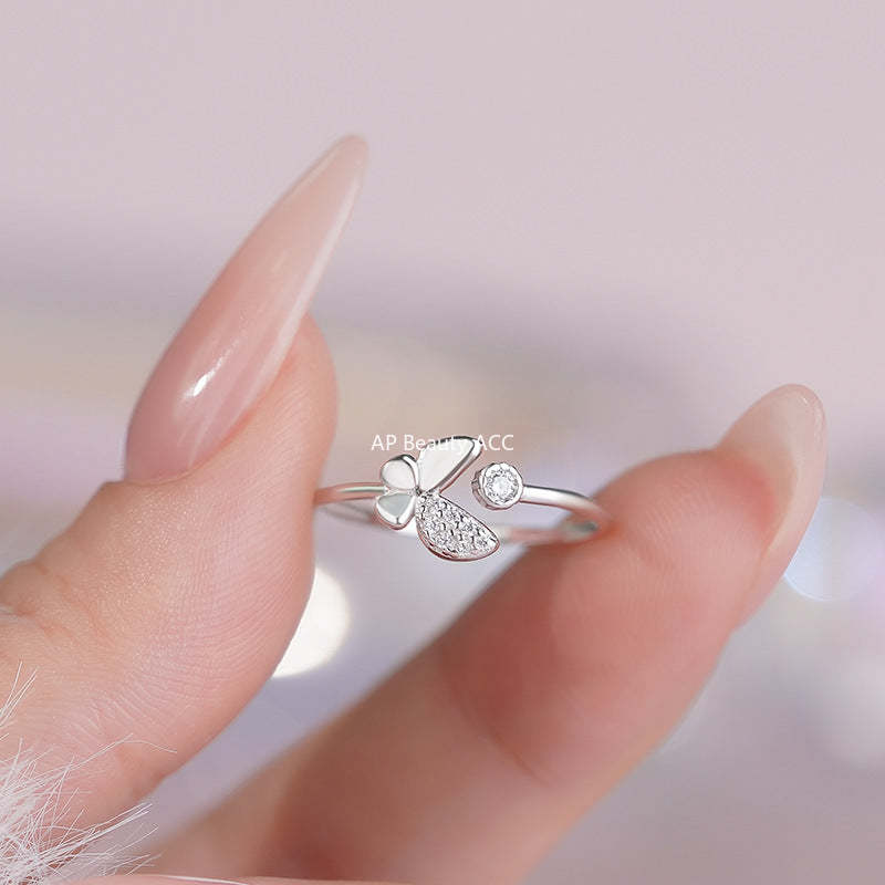B관 - 999 실버 심플 나비 큐빅 반지 [YC3213R_1] 25.10-4