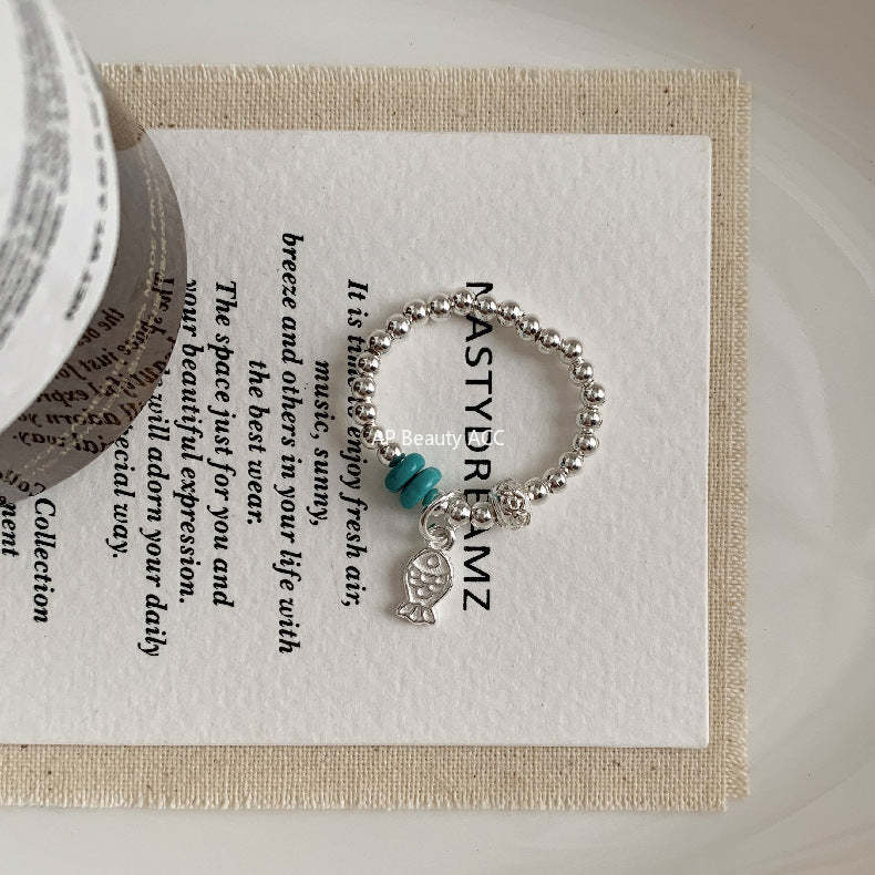 A관 - 아게이트 칼세도니 담수진주 비즈 925실버 반지 [RA] 25.11-4