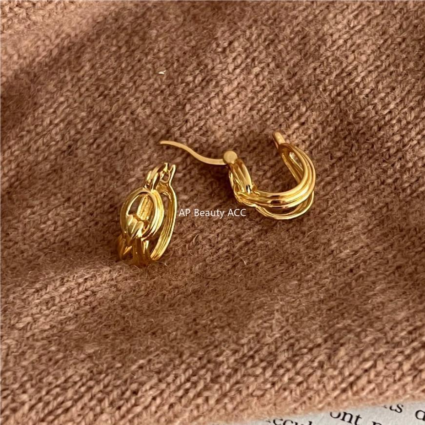 F관 - 925 실버 핸드메이드 매듭 모양 귀걸이 [C1086] 25.10-4