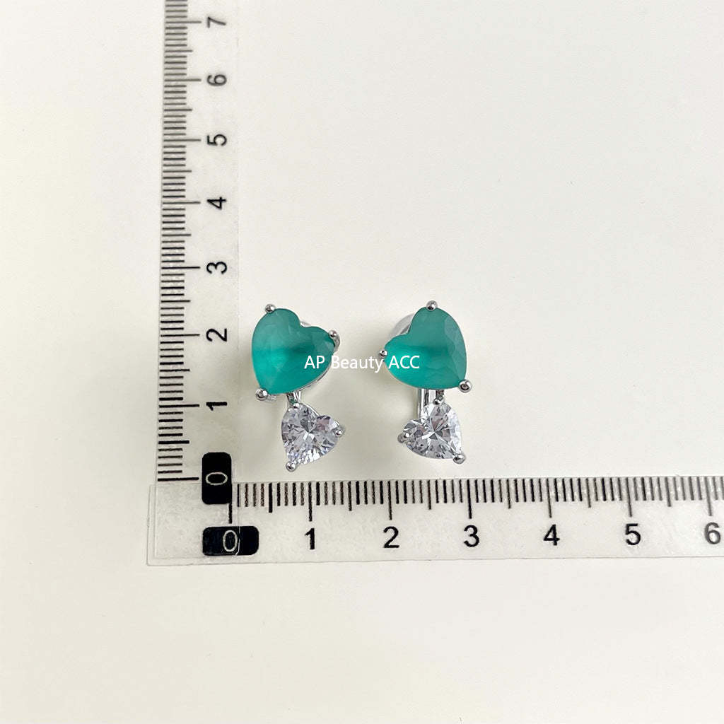 C관 - 큐빅 레진 진주 무피어싱 나선형 이어커프 귀걸이 [EJ0203F] 25.02-3