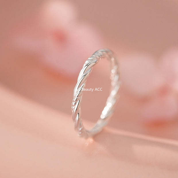 B관 - 925 실버 트위스트 씬 반지 [YC3302R_1] 25.12-3