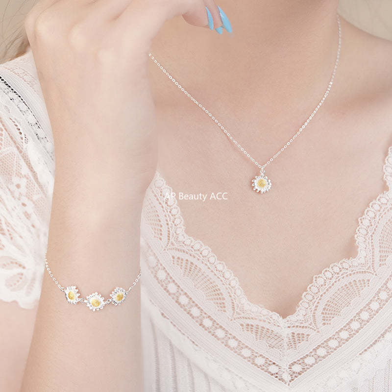 B관 - 999 실버 데이지 플라워 귀걸이 팔찌 목걸이 [YC0371N_2 YC4657SL_1 YC6406E_1] 25.09-3