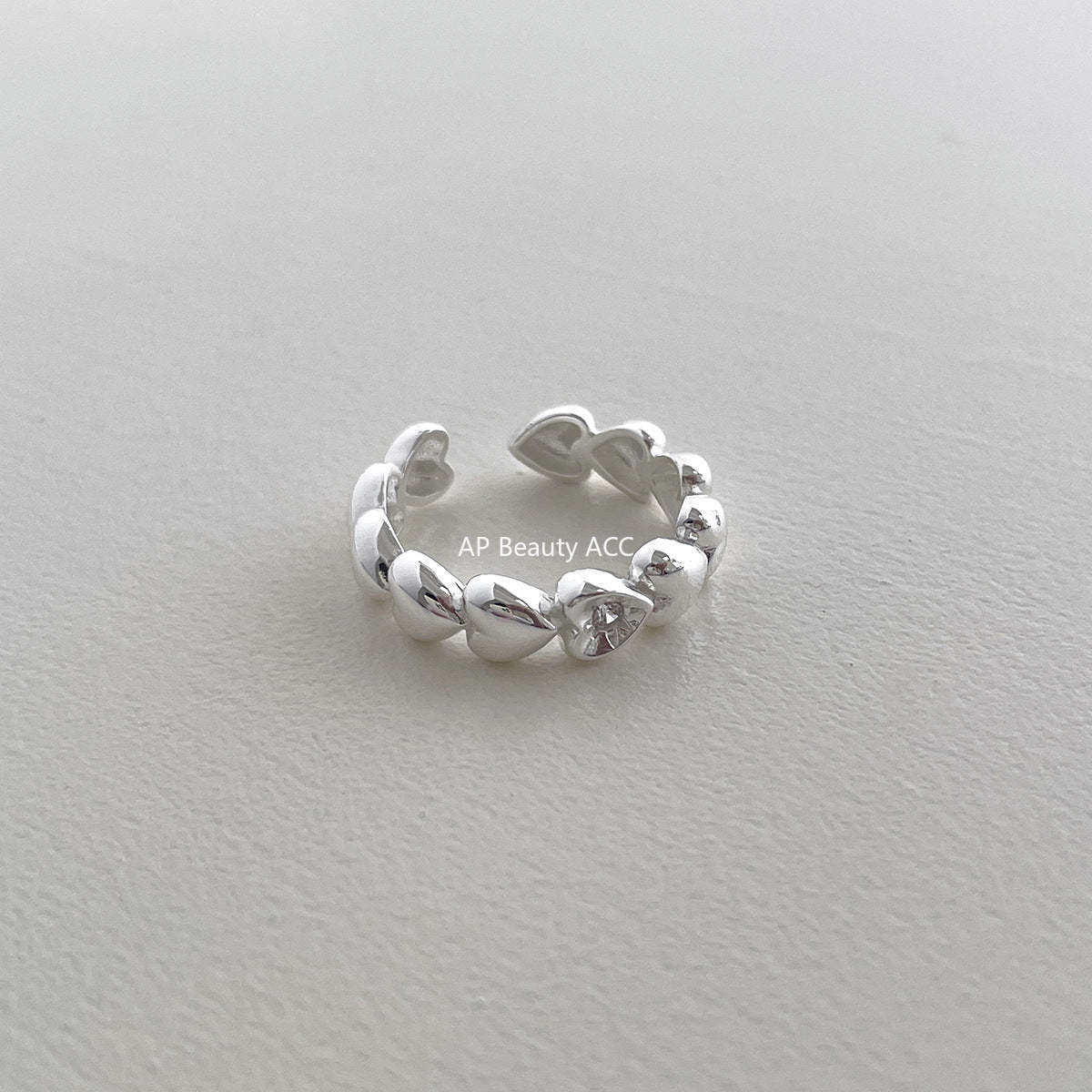 A관 - 925 실버 하트 별 큐빅 오픈형 반지 [JZ-0719] 25.11-1