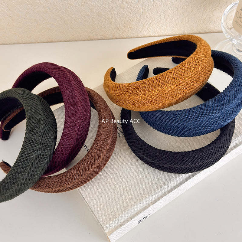 E관 - 컬러 니트 울 스펀지 머리띠 [27502] 25.09-4