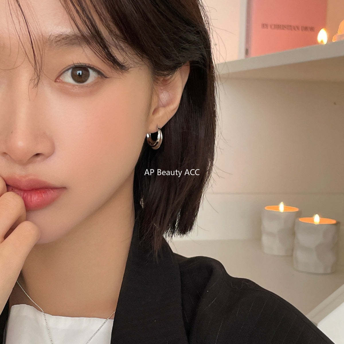 A관 - 925 은침 유럽 스타일 빈티지 심플 링 귀걸이 [EH-2829] 24.04-1