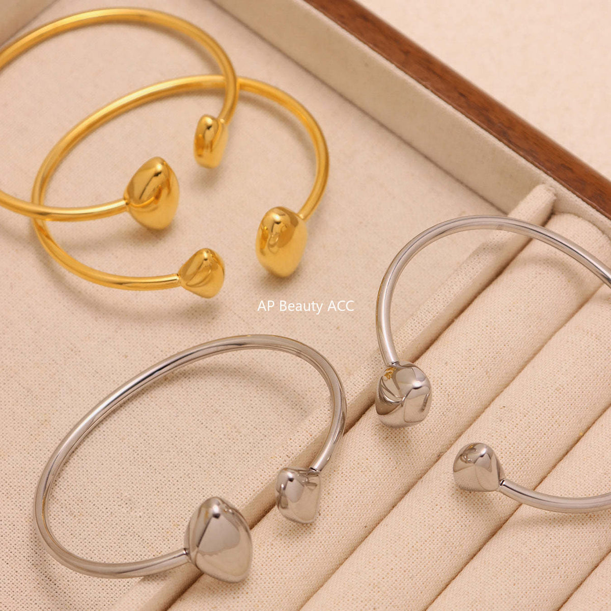 D관 - 삼각형 슬림 디자인 18K 도금 스테인리스 스틸 팔찌 [Z417] 25.05-4