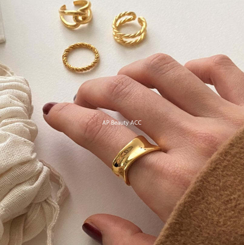 F관 - 925 실버 비정형 볼드 오픈 반지 [J1107] 25.12-1