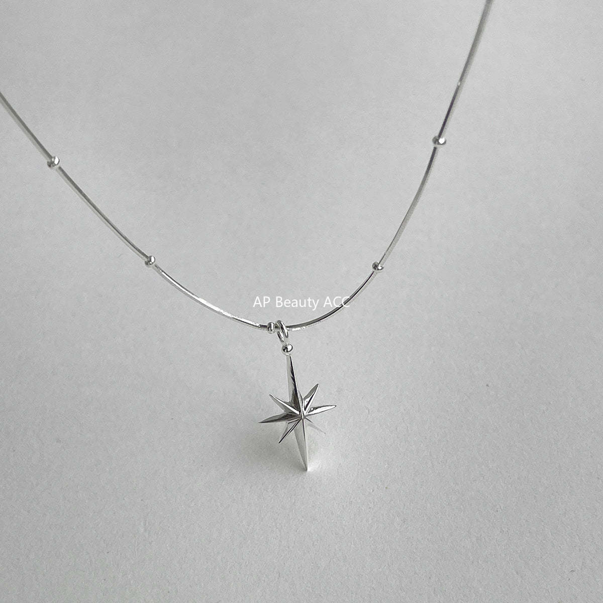 A관 - 925 실버 팔각별 펜던트 목걸이 [XL-1202] 25.09-4