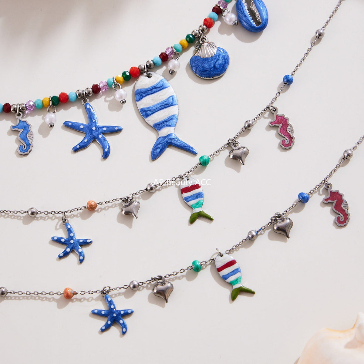 D관 - 18K 골드 도금 스테인리스 스틸 물고기 펜던트 목걸이 팔찌 발찌 [TXP418] 25.10-1